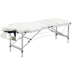 85" 3 Section Foldable Massage Table Professional Salon SPA Facial Couch Bed (Black/Orange)