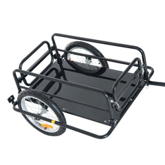 Folding Bicycle Cargo Trailer Wagon Utility Bike Cart Carrier Garden Patio Tool New