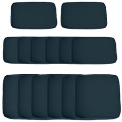 Outdoor 14pc Patio Rattan Sofa Set Cushion Polyester Cover Replacement Set - No Cushion Included Beige