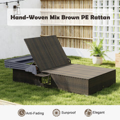 Double Chaise Lounge with Retractable Canopy and Two Backrests, Dark Gray
