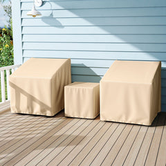 Patio Furniture Covers Waterproof Outdoor Conversation Covers for 3 Pieces Bistro Set-Beige