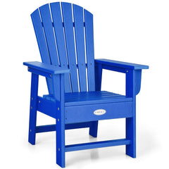 Kids Adirondack Chair for the Patio, All Weather Blue
