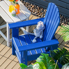 Kids Adirondack Chair for the Patio, All Weather Blue