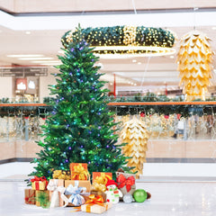 7 FT Pre-Lit Christmas Tree with App Controlled LEDs, 2324 Hinged PE and PVC Tips