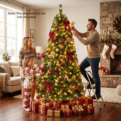 7 FT Pre-Lit Christmas Tree, 1181 Branch Tips and 500 Colour Changing LEDs with Remote