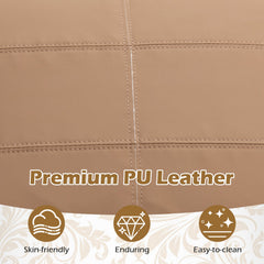 PU Leather Modern Accent Chair with Removable Seat Cushion-Brown