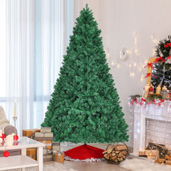 8 FT Pre-Lit Artificial Christmas Tree with 1438 PVC Tips, 430 Warm White LEDs and Iron Stand
