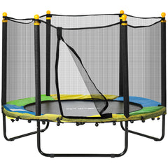 4.6FT Trampoline for Kids with Enclosure Net for Ages 3-6, Indoor Outdoor Use, Black