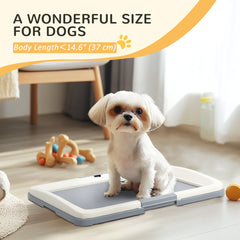 18" x 13" Pee Pad Holder, Dog Potty Tray for Indoor Outdoor, Easy to Clean Dog Training Toilet Pee Pad Tray, Grey