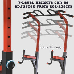 Power Tower Pull Up Bar Station for Home Gym Training Workout Equipment With Sit Up Bench
