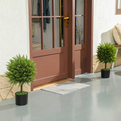 Decorative Artificial Plants, Cedar Topiary Trees in Pots, Fake Plants for Home Indoor outdoor Decor, Green