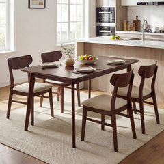 Rectangle Dining Table for 4-6 People 47 inches Kitchen Table-Walnut