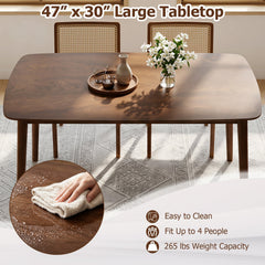 Rectangular Kitchen Table for Living Room Breakfast Nook-Coffee