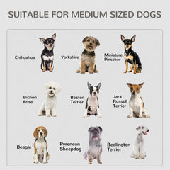 2-in-1 Dog Cage and Side Table, with Two Lockable Doors, for Medium Dogs - White