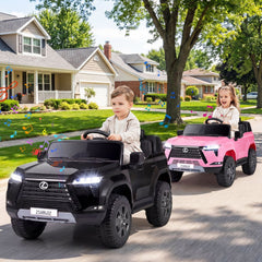 24V 4WD Licensed Lexus GX550 2 Seater Kids Ride On Car with Four 100W Motors, Black