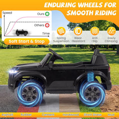 24V 4WD Licensed Lexus GX550 2 Seater Kids Ride On Car with Four 100W Motors, Black