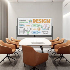 Rolling Double-Sided Magnetic Whiteboard on Wheels with Stand and Aluminum Alloy Frame-Black