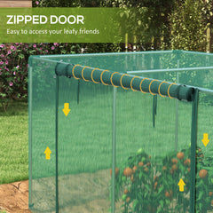 Galvanized Steel Crop Cage, Plant Protection Tent with Zippered Door, 4' x 4', Black