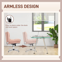 Armless Office Chair, Criss Cross Chair with Adjustable Height & Tilt Function for Home Office, Study, Grey