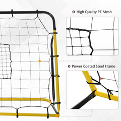 6' x 4' Soccer Rebounder, Soccer Goal with 5 Angle Adjustable