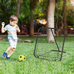 Soccer Rebounder Net, 3' x 3', Angle Adjustable Baseball Rebounder Net Training Equipment Aid with Quick Folding Design for Teens & Adults, Kickback Target Goal Play