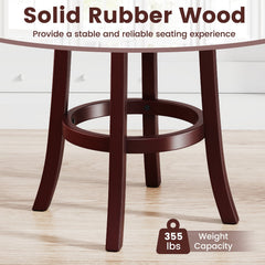 Set of 2 Swivel Counter Stools with High Backs and 105 Degree Recline, 26 Inch Seat