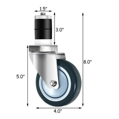 Set of 4 Swivel Caster Wheel with Brake