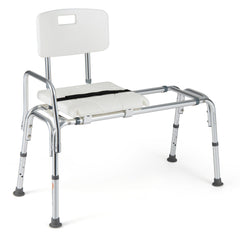 Sliding Tub Transfer Bench, Shower Chair for Disabled and Elderly-White