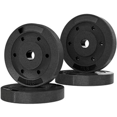 Weight Plates Set of 4, 1-Inch Barbell Weight Set for Home Gym Strength Training and Weightlifting, 4 x 11 lbs