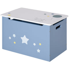 Kids Toy Storage Box, Organizer Chest with Gas Stay Bar Seating Bench, Blue