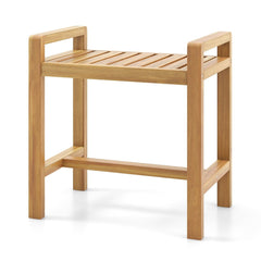 Teak Wood Shower Bench for Inside Shower Shaving Legs