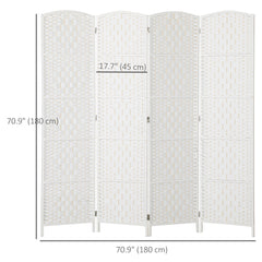 6ft Folding Room Divider, 3 Panel Wall Partition with Wooden Frame for Bedroom, Home Office, Natural