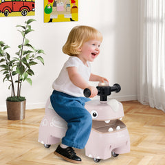 Toddler Ride on Toy Walking Sliding Car with Lights and Music-Pink