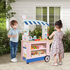 Toy Cart Play Set with POS Machine and Lovely Scale-Multicolor