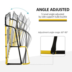 6' x 4' Soccer Rebounder, Soccer Goal with 5 Angle Adjustable