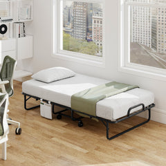Twin Size Folding Bed with 5 Inch Mattress