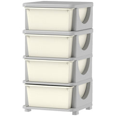 3 Tier Kids Toy Organizer and Storage Bins with 3 Plastic Drawers, Blue
