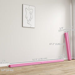 7ft Folding Balance Beam, Gymnastics Equipment with Anti-Slip Bottom for Kids Home Training, Multicolour