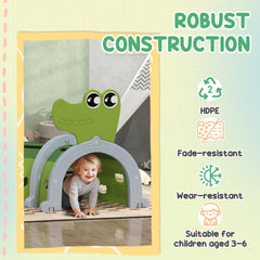 Crocodile Design Tunnel for Kids to Crawl Through, for 3-6 Years, Green