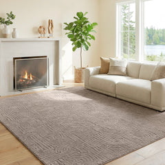 6x9 Area Rug, Luxurious Faux Fur Rug, Non-Slip Floor Carpet for Living Room, Bedroom, Dining Room, Tan