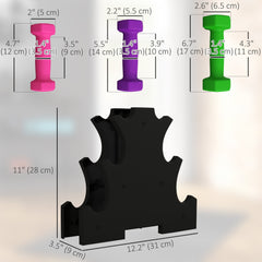 2 x 2 lbs., 2 x 3 lbs., 2 x 5 lbs. Dumbbells Set with Dumbbell Rack, Hand Weights for Home Gym Training