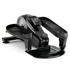 Under Desk Elliptical Pedal Exerciser Adjustable Magnetic Resistance-Silver