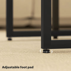 Nesting Coffee Table Set of 3, Modern End Tables with Black Metal Frame for Living Room Home Furniture, Natural