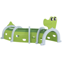Crocodile Design Tunnel for Kids to Crawl Through, for 3-6 Years, Green