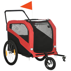 2-in-1 Dog Bike Trailer for Large Dogs, Green