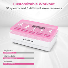 Vibration Plate Exercise Machine with Gravity Sensor and Remote Control for Home Gym-Pink