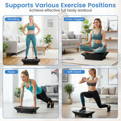 Vibration Plate Exercise Machine with Gravity Sensor for Home-Black