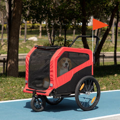 2-in-1 Dog Bike Trailer for Large Dogs, Green