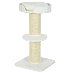 Cat Tree Kitty Tower with Sisal Mat Scratching Post, Cat Bed, Cushion, Perch, 18" x 18" x 36", Brown