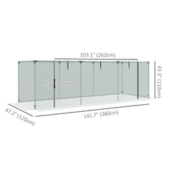 Galvanized Steel Crop Cage, Plant Protection Tent with Zippered Door, 4' x 4', Black